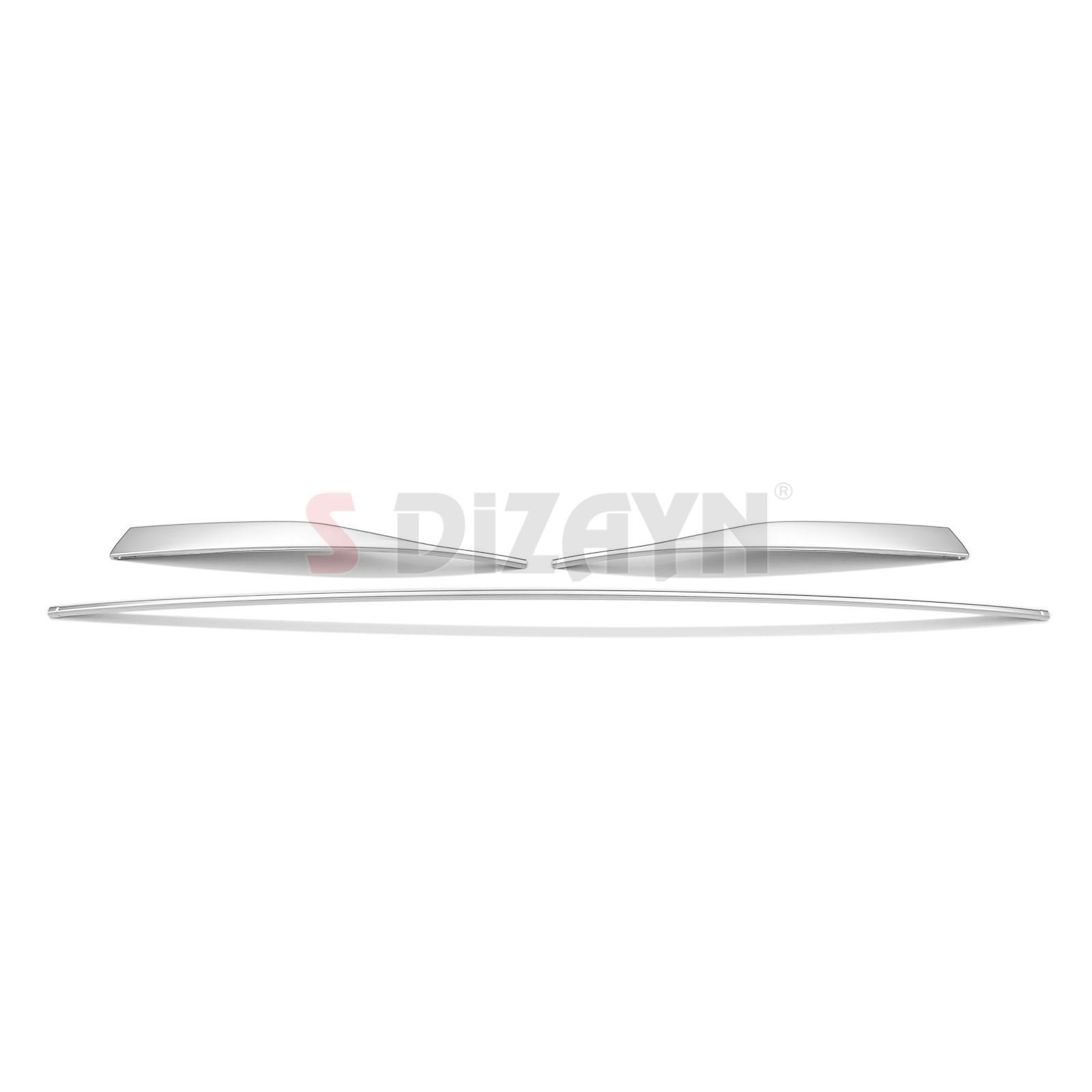 S-Dizayn VW Golf 8 HB Krom Ön Tampon Alt Çıtası 3 Prç. 2020-2024