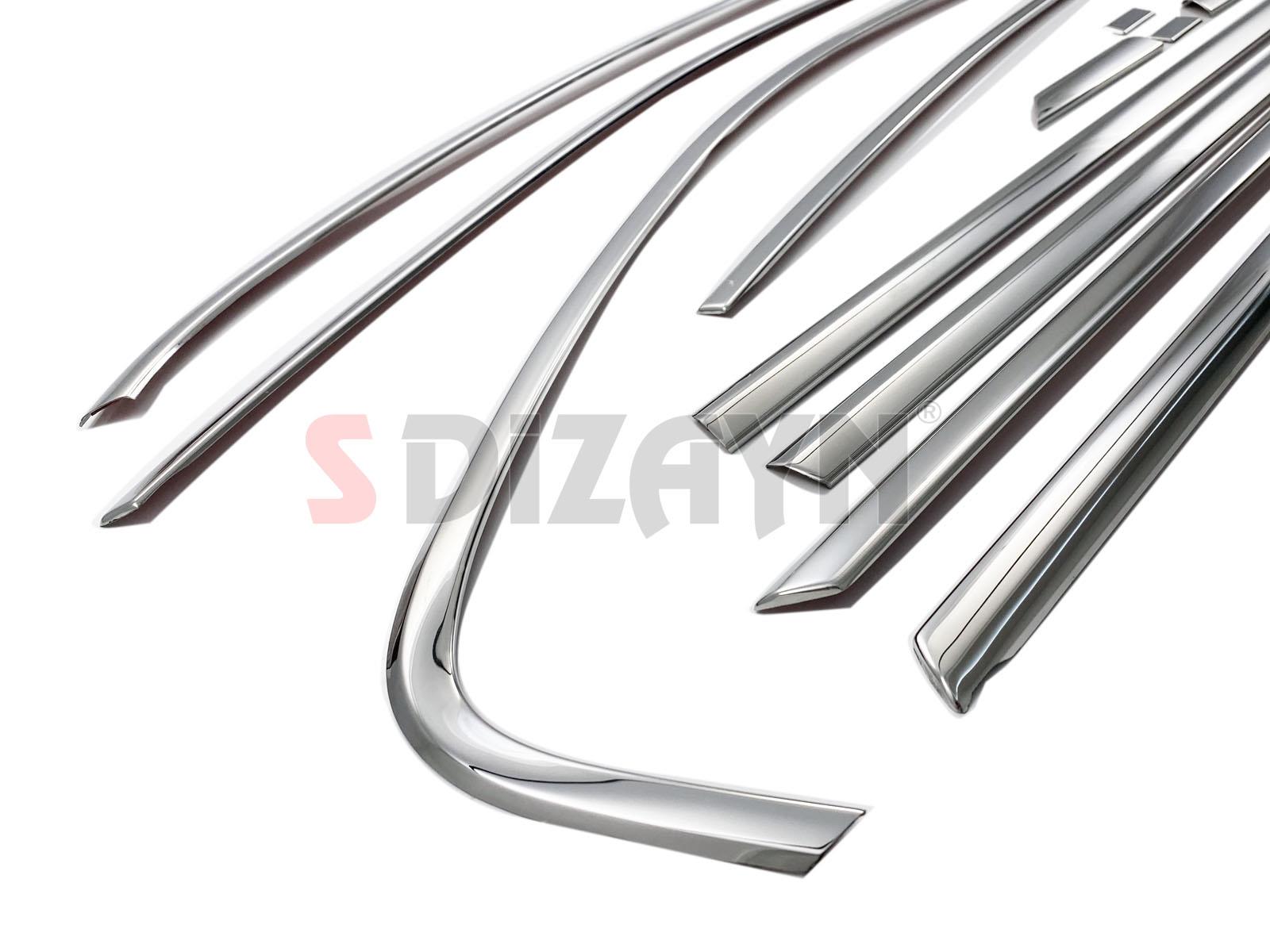 S-Dizayn VW Jetta Krom Cam Çerçeve Seti 12 Prç. 2011-2019 A+ Kalite