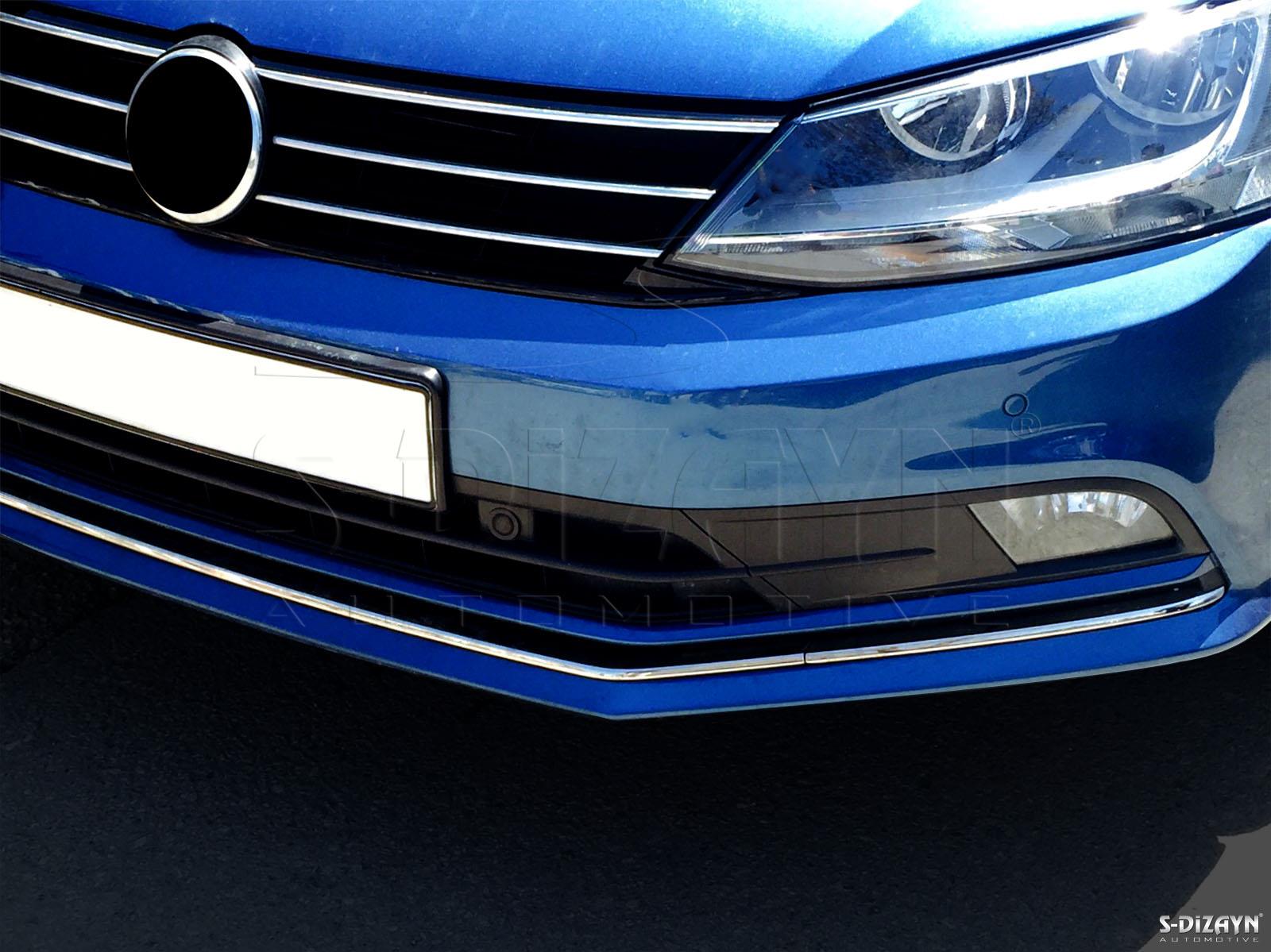 S-Dizayn VW Jetta Krom Ön Tampon Çıta 3 Prç. 2014-2019