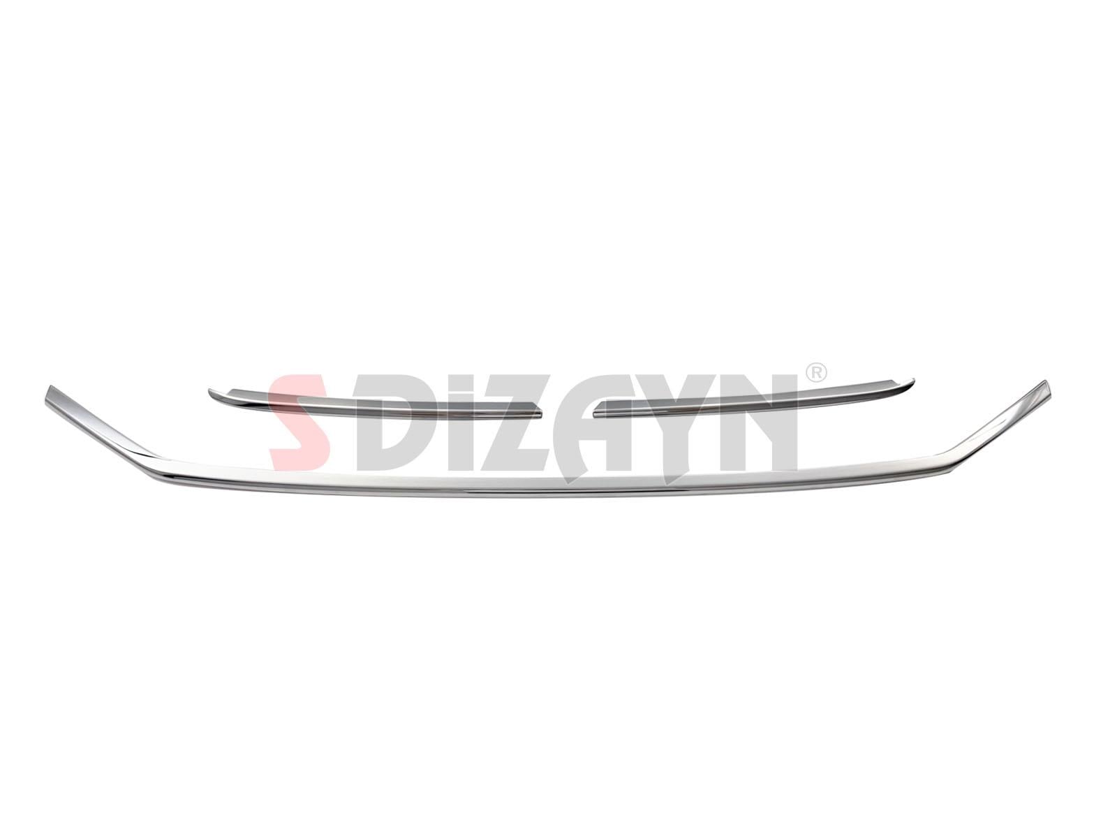 S-Dizayn VW Jetta Krom Ön Tampon Çıta 3 Prç. 2014-2019