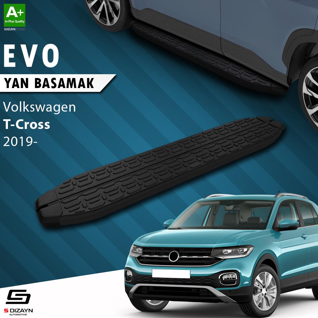 VW T-Cross Evo Siyah Yan Basamak 173 Cm 2019-2023 A+ Kalite