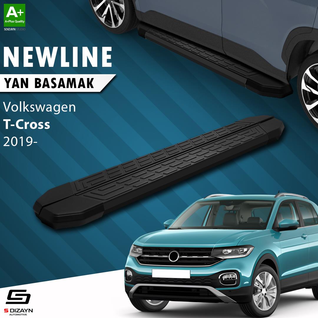 VW T-Cross NewLine Siyah Yan Basamak 173 Cm 2019-2023 A+ Kalite
