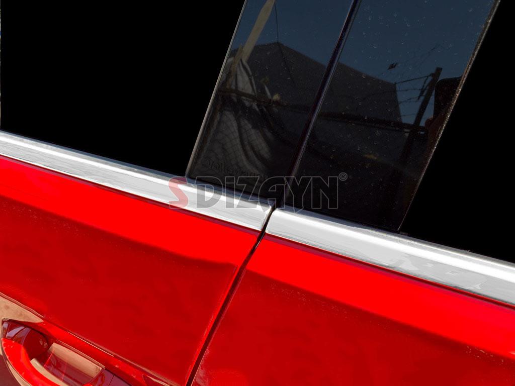 S-Dizayn VW T-Roc Makyajlı Krom Cam Çıtası 4 Prç. 2021 Üzeri