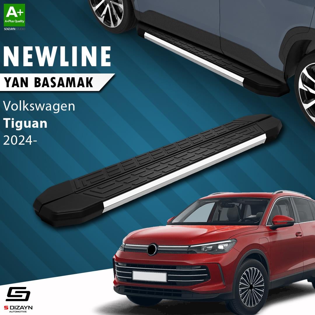 VW Tiguan 3 NewLine Krom Yan Basamak 183 Cm 2024 Üzeri A+ Kalite