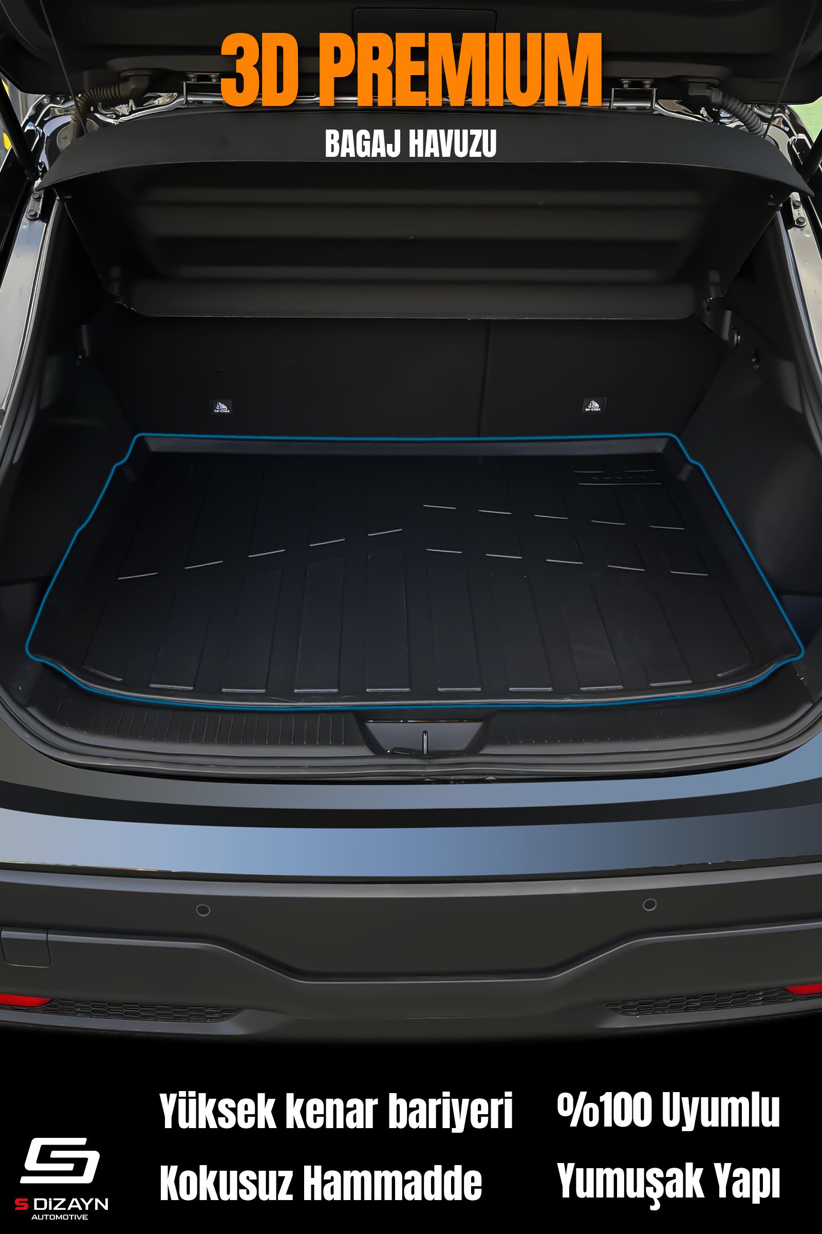 S-Dizayn VW Tiguan 3D Pro Havuzlu Paspas ve Bagaj Havuzu Seti (2li SET) 2024 Üzeri A+ Kalite