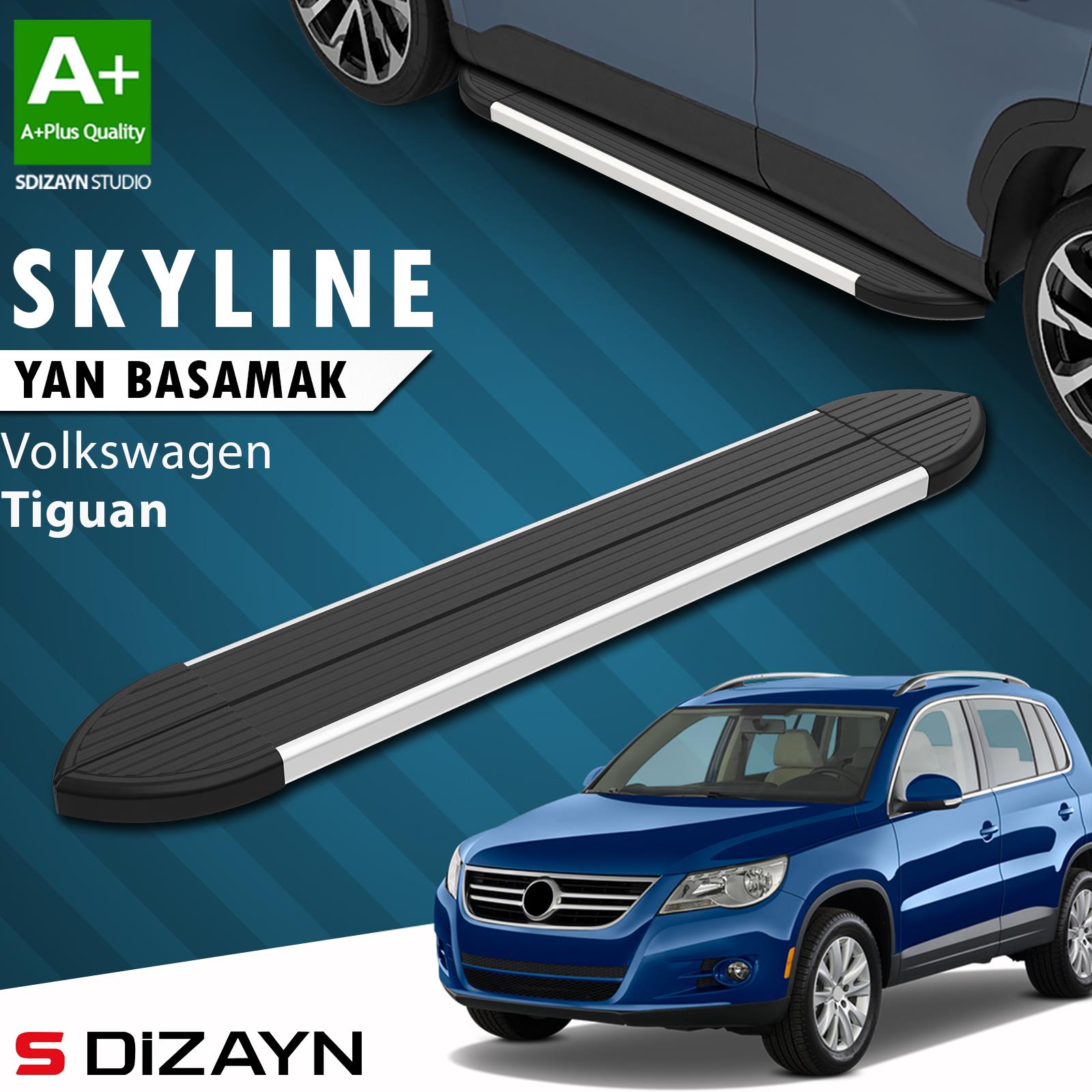 VW Tiguan Skyline Aluminyum Yan Basamak 173 Cm 2007-2015 A+ Kalite