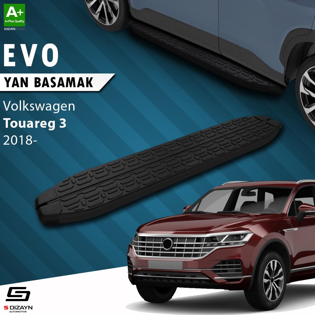 VW Touareg 3 Evo Siyah Yan Basamak 193 Cm 2018 Üzeri A+ Kalite