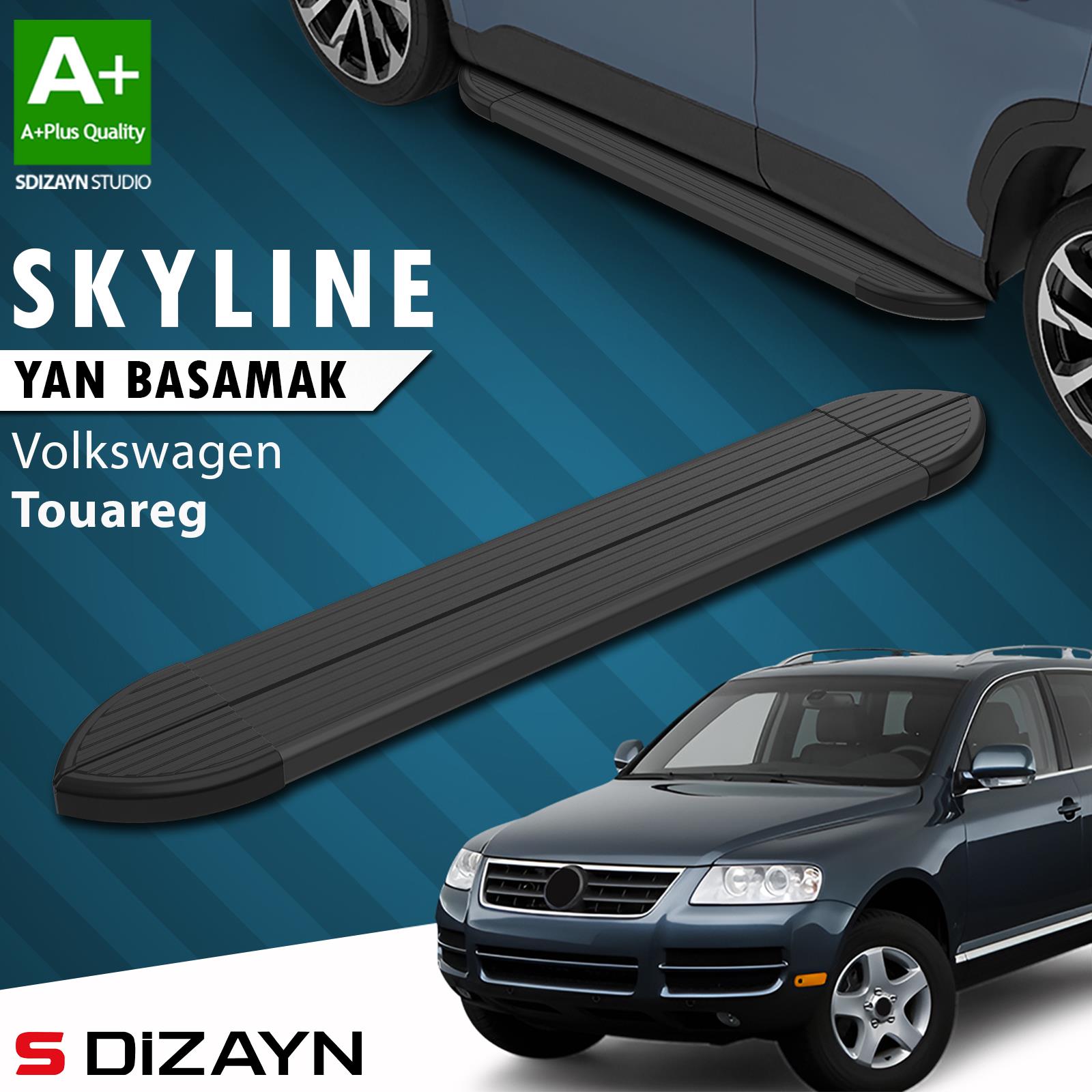 VW Touareg Skyline Siyah Yan Basamak 193 Cm 2002-2010 A+ Kalite