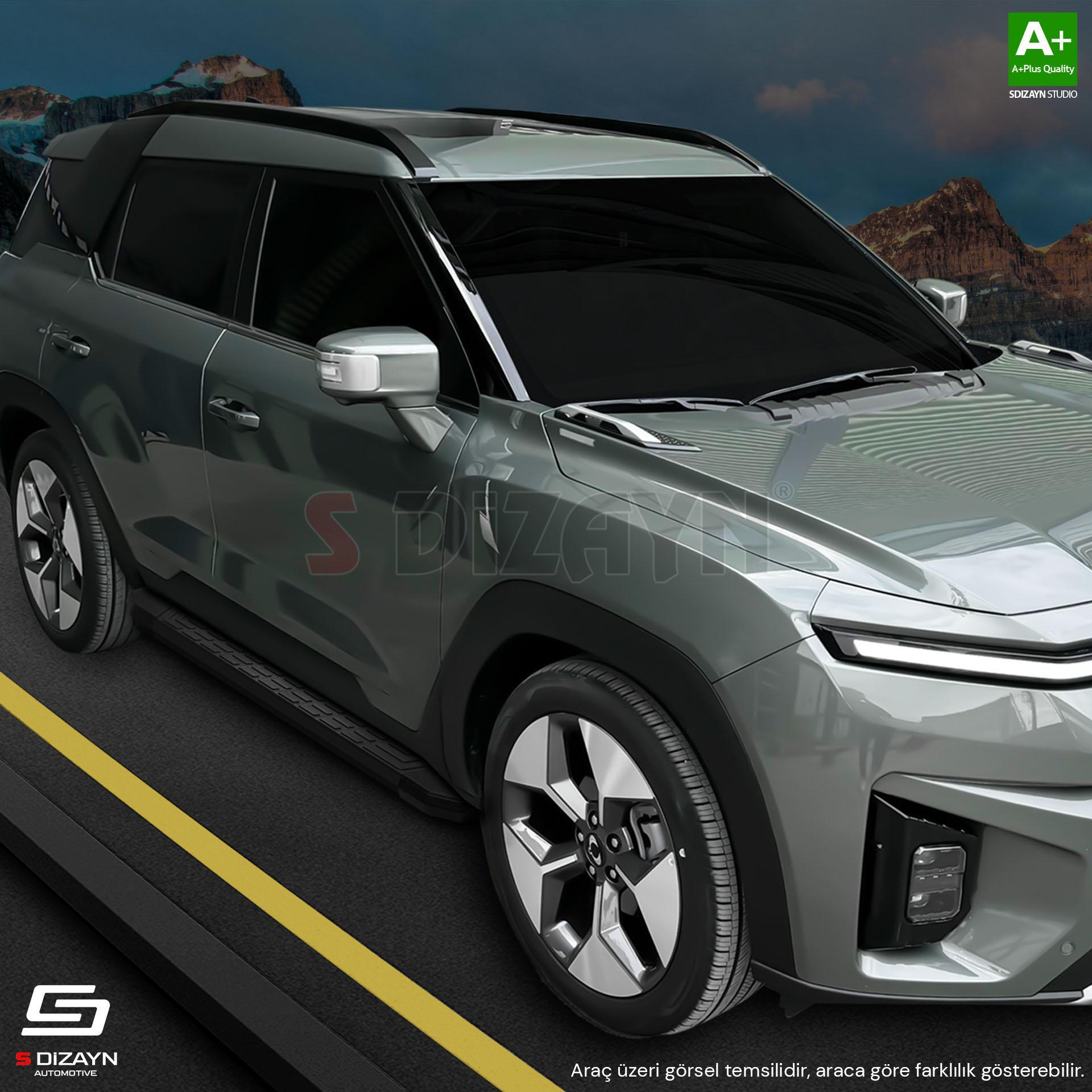 VW Transporter T4 Uzun Şase NewLine Siyah Yan Basamak 253 Cm 1995-2003 A+ Kalite