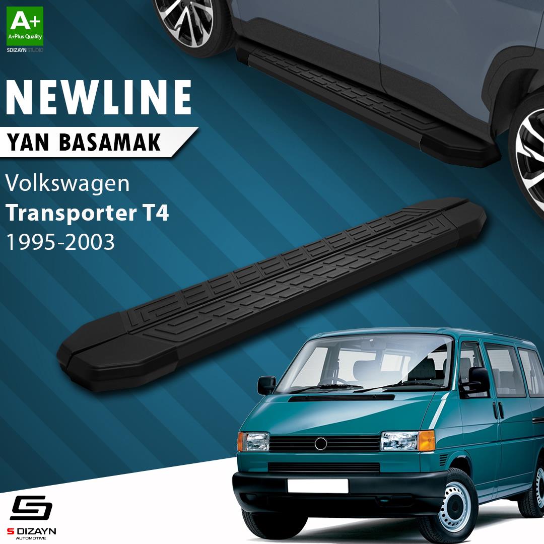 VW Transporter T4 Uzun Şase NewLine Siyah Yan Basamak 253 Cm 1995-2003 A+ Kalite