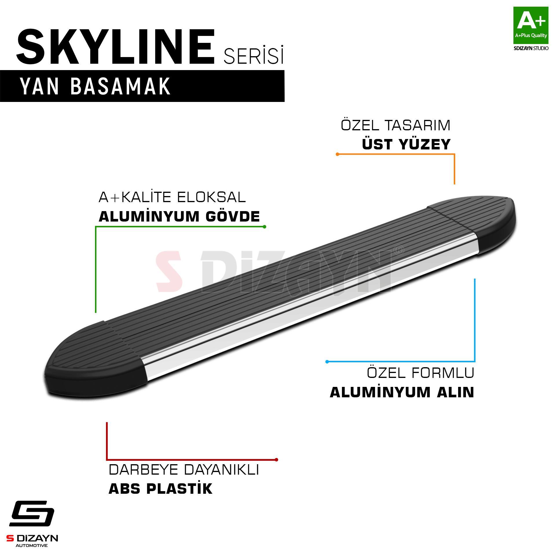 VW Transporter T5 Kısa Şase Skyline Krom Yan Basamak 213 Cm 2003-2015 A+ Kalite