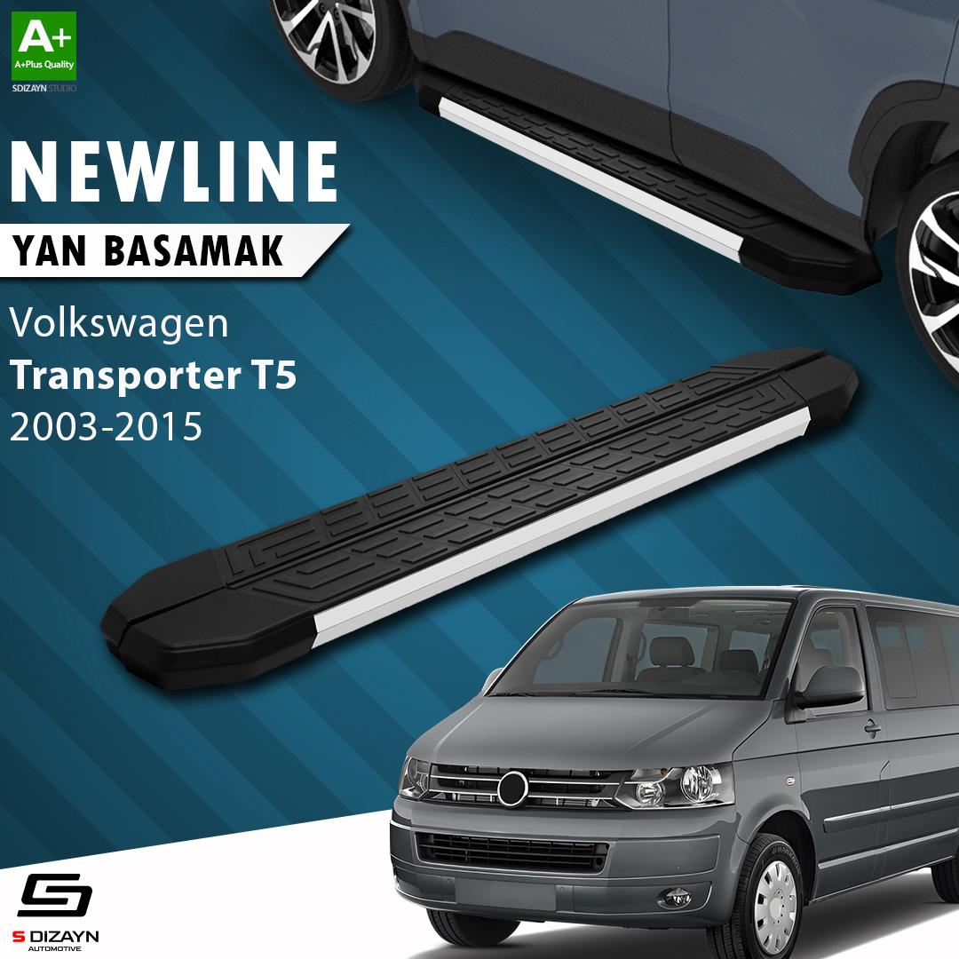 VW Transporter T5 Uzun Şase NewLine Aluminyum Yan Basamak 253 Cm 2003-2015 A+ Kalite