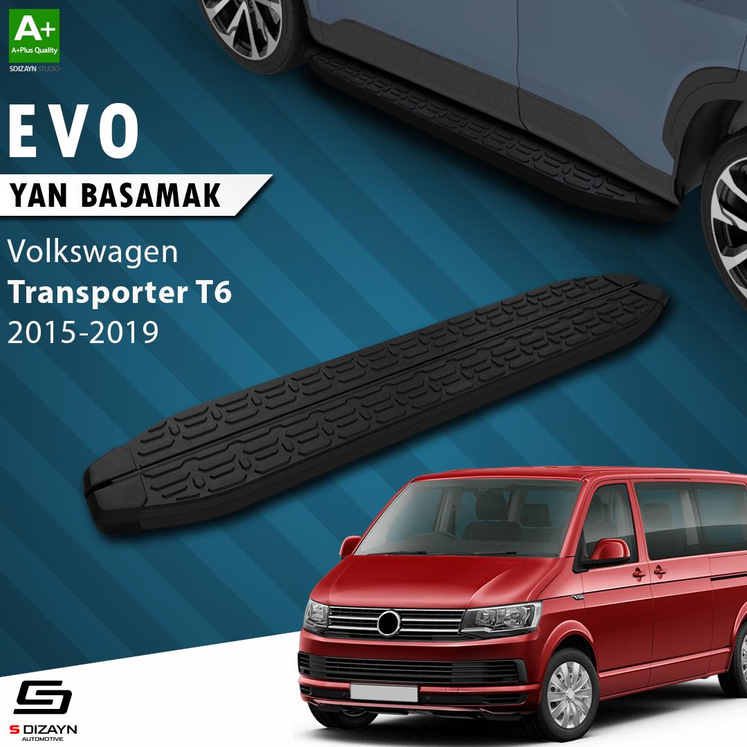 VW Transporter T6 Kısa Şase Evo Siyah Yan Basamak 213 Cm 2015-2019 A+ Kalite