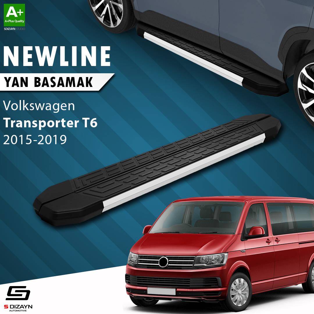 VW Transporter T6 Uzun Şase NewLine Aluminyum Yan Basamak 253 Cm 2015-2019 A+ Kalite