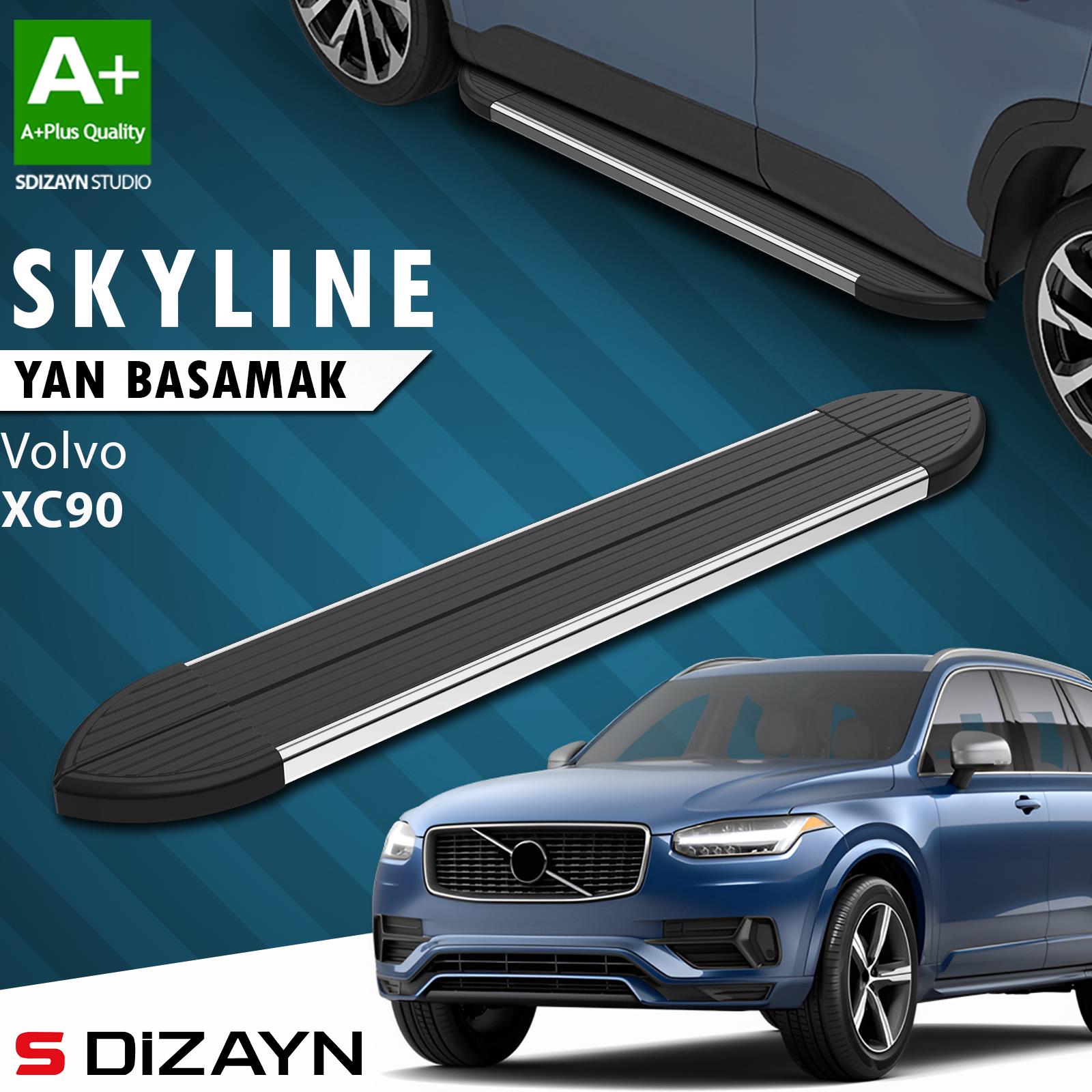 Volvo XC90 2 Skyline Krom Yan Basamak 193 Cm 2015-2019 A+ Kalite