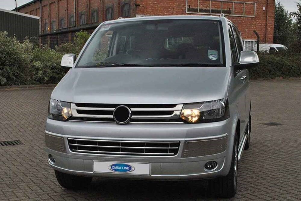 OMSA VW T5 Caravelle Krom Ön Panjur 4 Parça 2010-2014 Arası