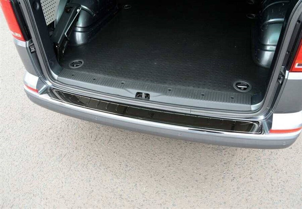 OMSA VW T6 Transporter Siyah Krom Arka Tampon Eşiği (Çift Kapı) 2015-2023 Arası