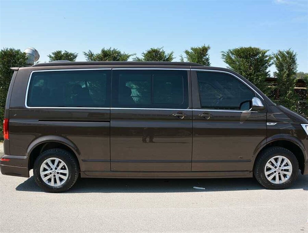OMSA VW T6.1 Transporter Krom Cam Çerçevesi 14 Parça Tek Sürgü (Uzun Şase)  2020-2023 Arası