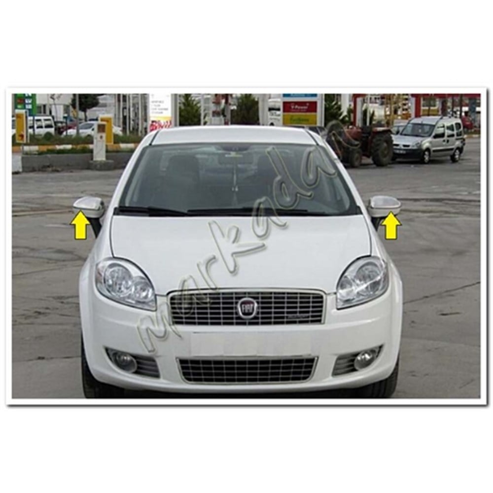 WOC Chrome Fiat Linea Krom Ayna Kapağı 2006-2018 2 Parça Paslanmaz Çelik