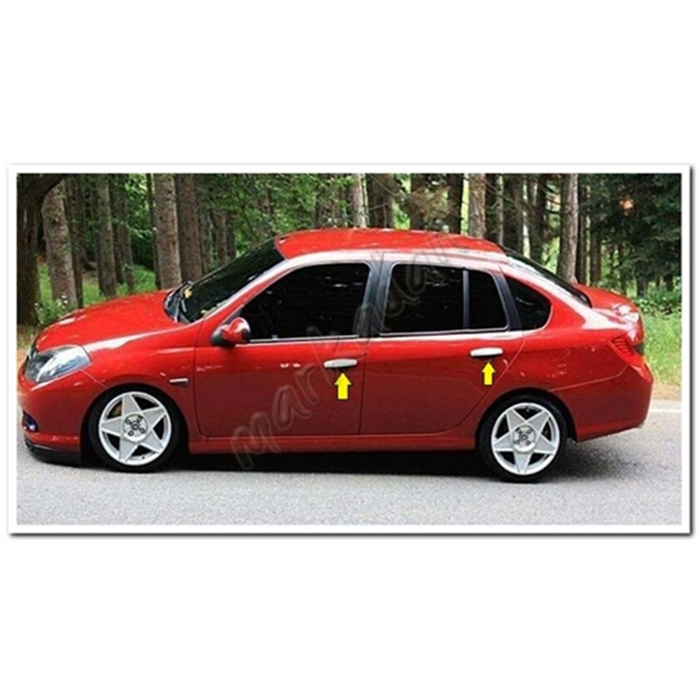 WOC Chrome Renault Clio Symbol Krom Kapı Kolu 2009-2012 4 Kapı Paslanmaz Çelik