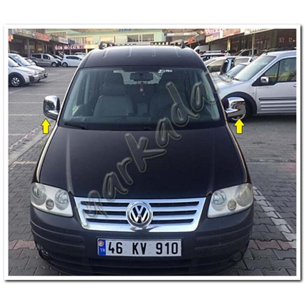 WOC Chrome VW Caddy Krom Ayna Kapağı 2004-2014 2 Parça Abs Krom