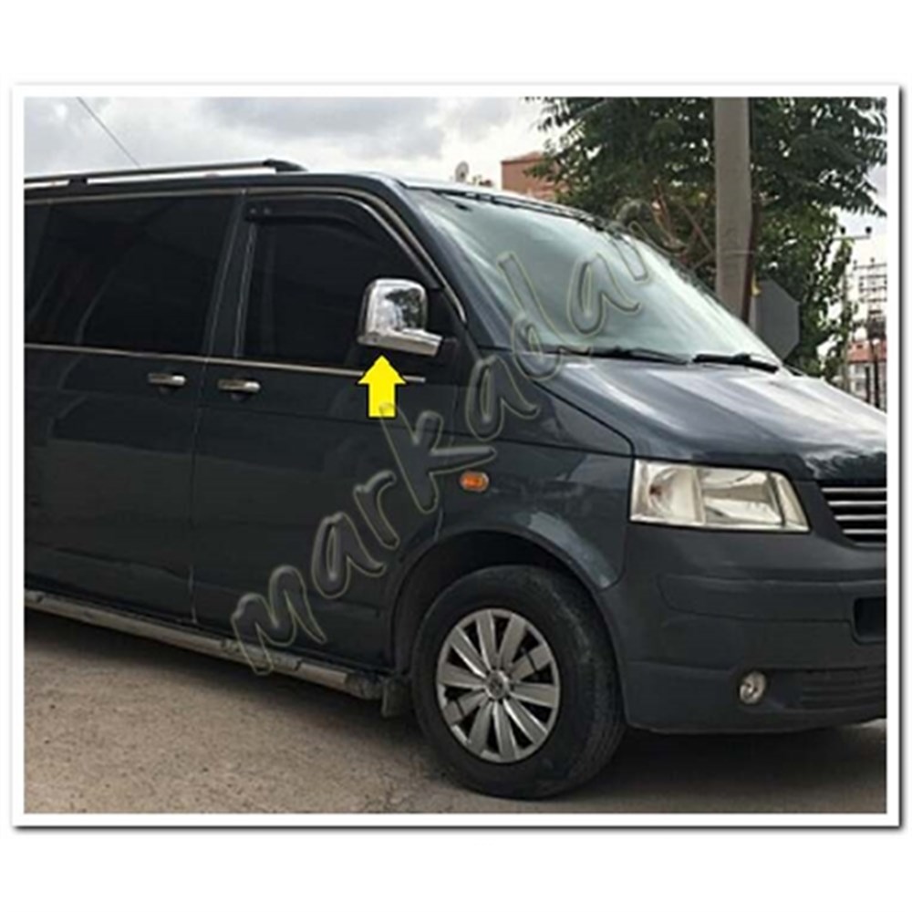 WOC Chrome VW T5 Transporter Krom Ayna Kapağı 2003-2010 2 Parça Abs Krom