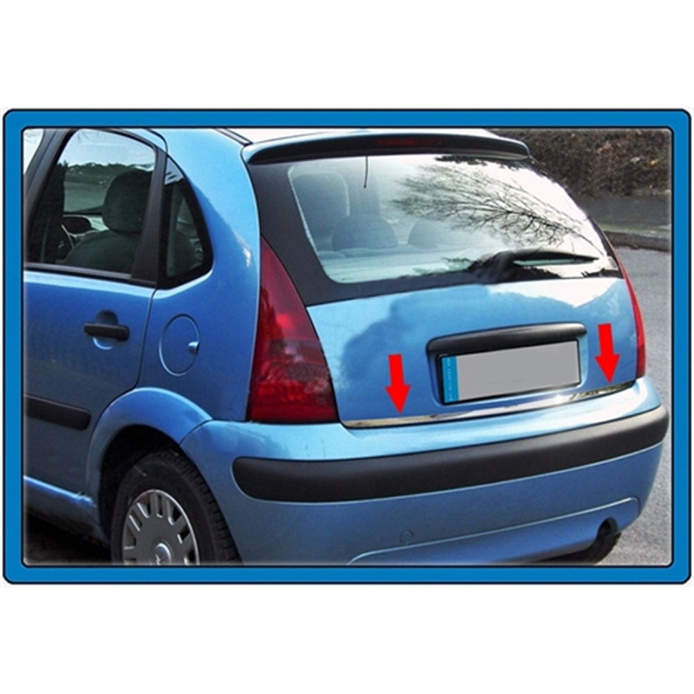 DB Chrome Citroen C3 Krom Bagaj Alt Çıta 2002-2009 P.Çelik