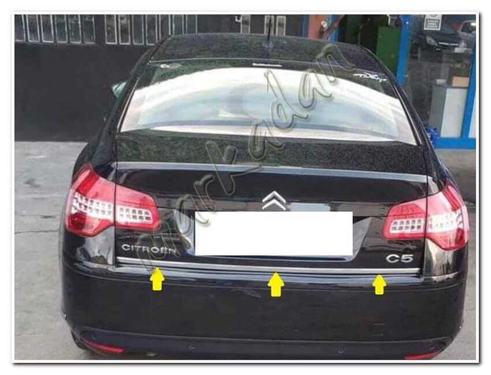 DB Chrome Citroen C5 Krom Bagaj Alt Çıta 2008-2019 P.Çelik