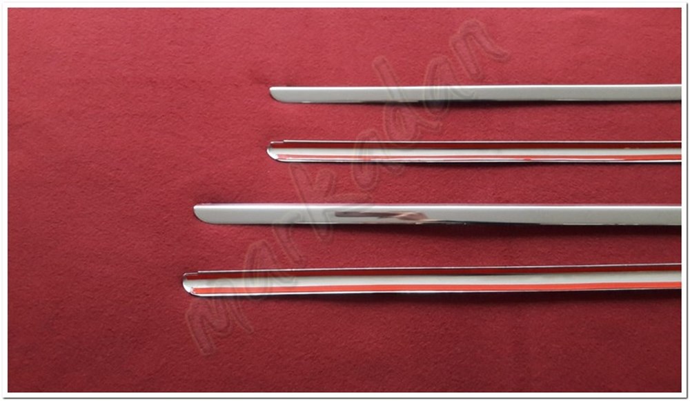 DB Chrome Dacia Duster Cam Çıtası Nikelajı 2018-2024 4 Parça P.Çelik