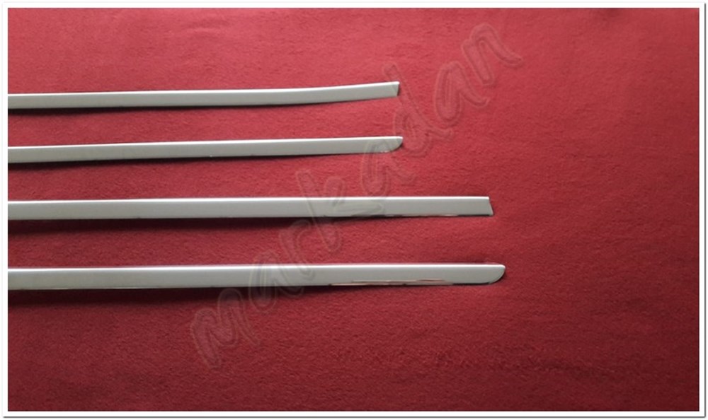 DB Chrome Dacia Duster Cam Çıtası Nikelajı 2018-2024 4 Parça P.Çelik