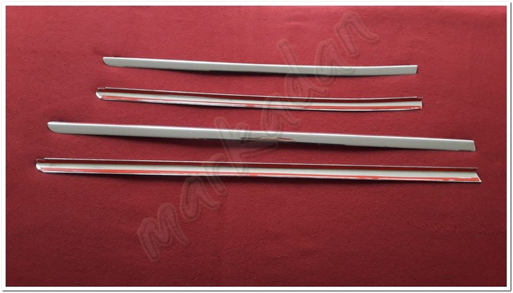 DB Chrome Dacia Duster Cam Çıtası Nikelajı 2018-2024 4 Parça P.Çelik