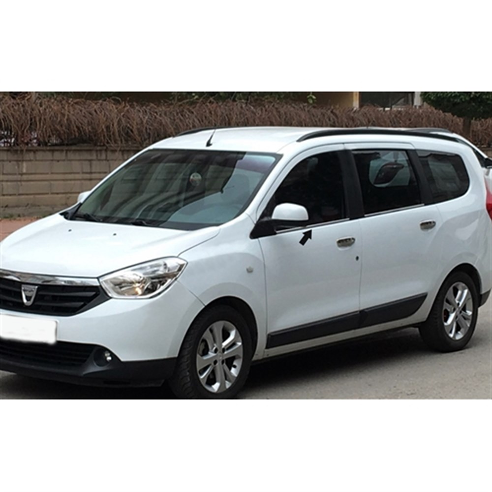 DB Chrome Dacia Lodgy Cam Çıtası Nikelajı 2012-2022 4 Parça P.Çelik