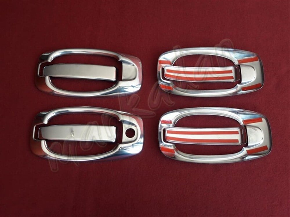DB Chrome Fiat Fiorino Kapı Kolu Nikelajı 2008 Sonrası 4 Kapı 8 Parça P.Çelik