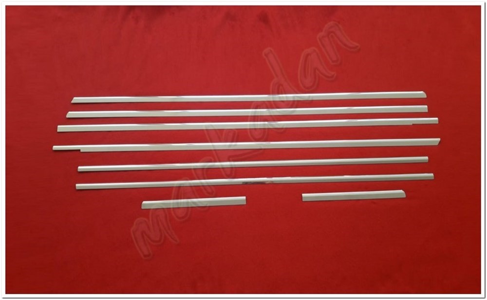 DB Chrome Mercedes Vito W639 Extra Uzun Şasi Cam Çıtası Nikelajı 2004-2014 8 Parça P.Çelik