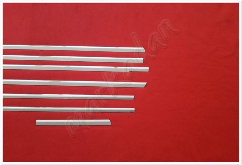 DB Chrome Mercedes Viano W639 Extra Uzun Şasi Cam Çıtası Nikelajı 2004-2014 8 Parça P.Çelik