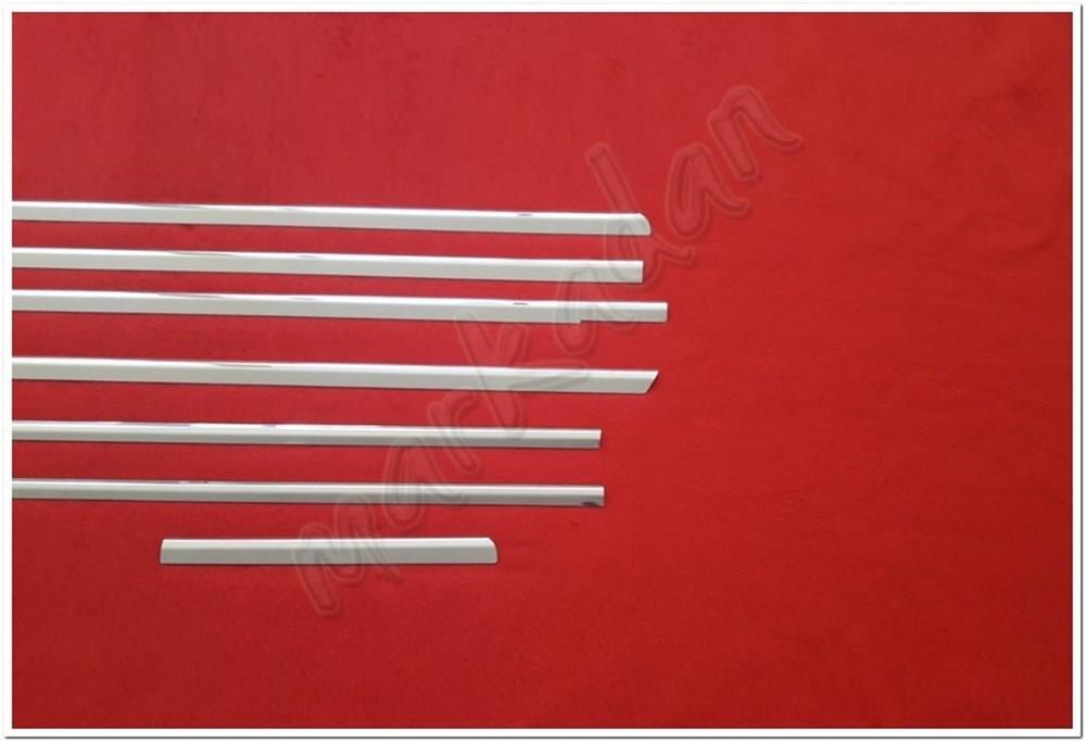 DB Chrome Mercedes Viano W639 Kısa Şasi Cam Çıtası Nikelajı 2004-2014 8 Parça P.Çelik