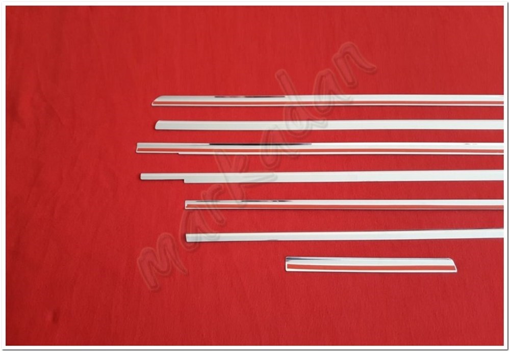 DB Chrome Mercedes Viano W639 Uzun Şasi Cam Çıtası Nikelajı 2004-2014 8 Parça P.Çelik