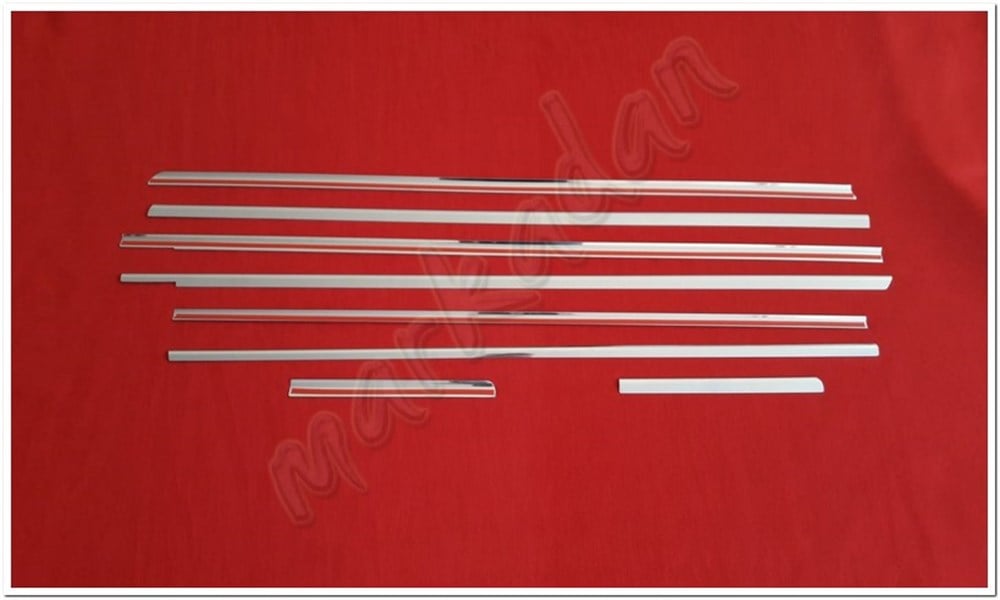 DB Chrome Mercedes Vito W639 Uzun Şasi Cam Çıtası Nikelajı 2004-2014 8 Parça P.Çelik