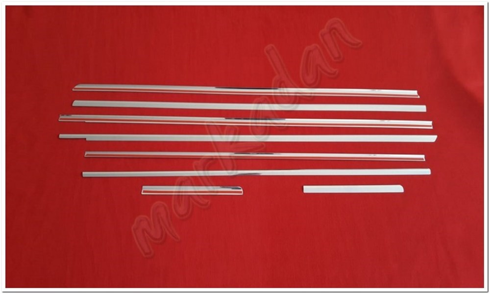 DB Chrome Mercedes Vito W639 Extra Uzun Şasi Cam Çıtası Nikelajı 2004-2014 8 Parça P.Çelik