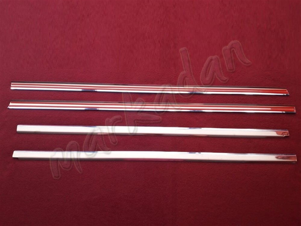 DB Chrome Mitsubishi Lancer Cam Çıtası Nikelajı 2008-2020 4 Parça P.Çelik