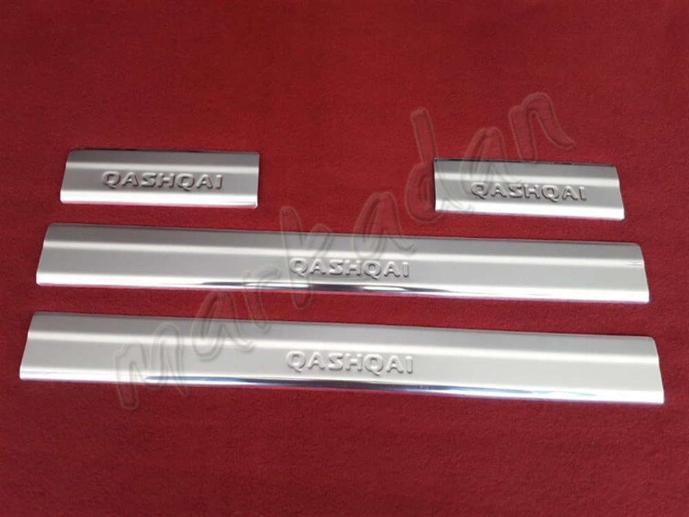 DB Chrome Nissan Qashqai Krom Kapı Eşiği 2014 Sonrası 4 Parça P.Çelik