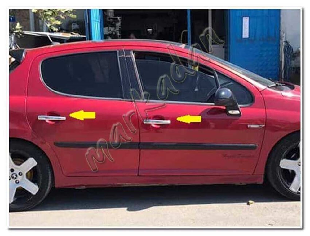 DB Chrome Peugeot 208 Kapı Kolu Nikelajı 2013-2020 4 Kapı P.Çelik