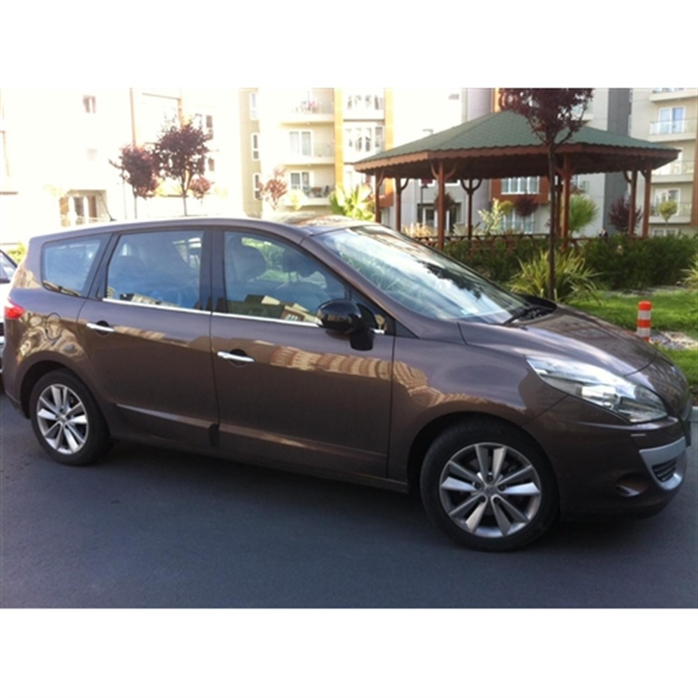 DB Chrome Renault Scenic 3 Cam Çıtası Nikelajı 2009-2016 4 Parça P.Çelik