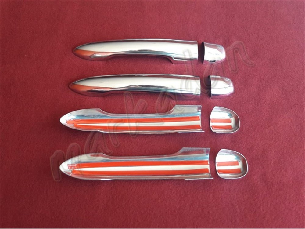 DB Chrome Renault Vel Satis Kapı Kolu Nikelajı 2006-2009 4 Kapı P.Çelik