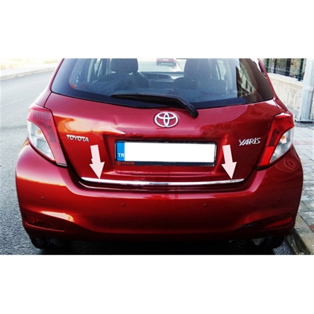 DB Chrome Toyota Yaris Krom Bagaj Alt Çıta 2012-2017 P.Çelik