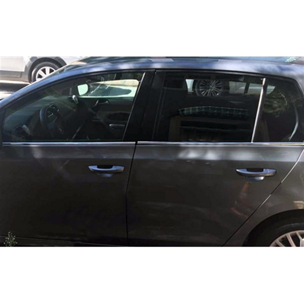 DB Chrome VW Golf 6 Cam Çıtası Nikelajı 2009-2012 6 Parça P.Çelik