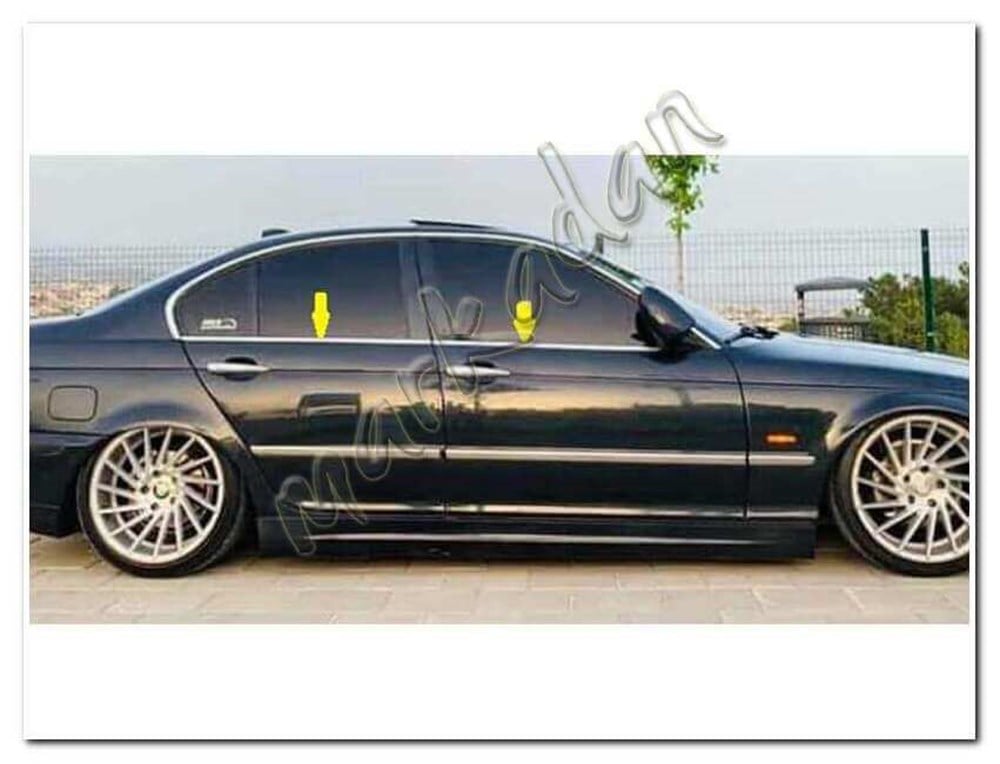 Markadan Bmw E46 Sedan Krom Cam Çıtası 1998-2006 4 Parça Paslanmaz Çelik