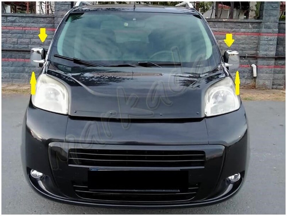 Markadan Citroen Nemo Krom Ayna Kapağı 2008 Sonrası 2 Parça Abs Krom