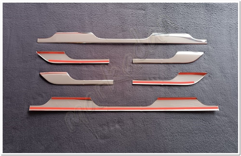 Markadan Dacia Duster Yan Marşpiyel Üstü Krom Çıta 2018-2024 6 Parça Paslanmaz Çelik