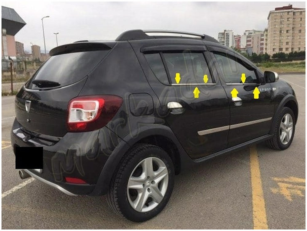 Markadan Dacia Sandero Krom Cam Çıtası 2012-2020 4 Parça Paslanmaz Çelik